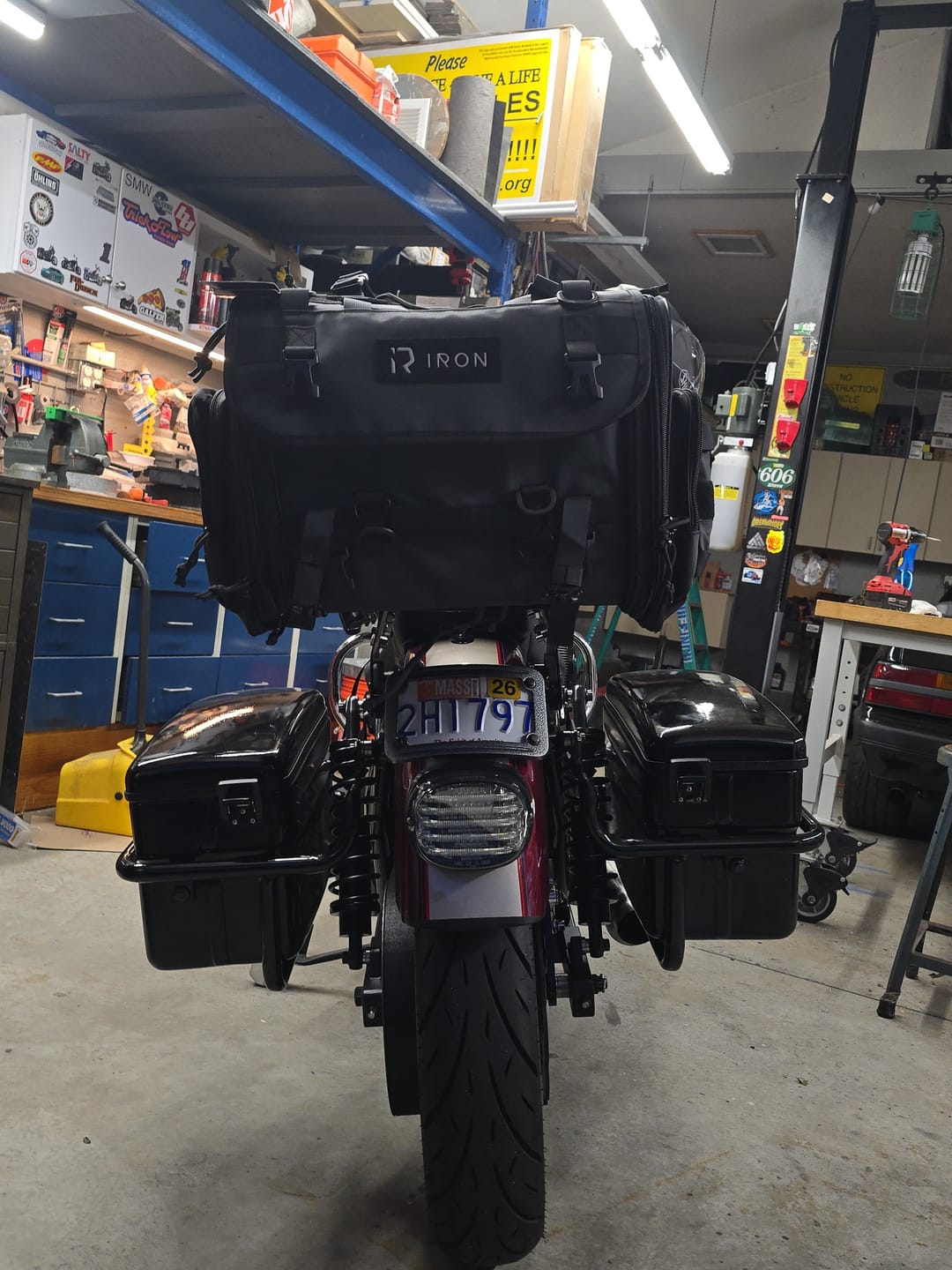 Customer photo review of RIDEIRON Expandable Motorcycle Travel Luggage Tail Bag | MB8001