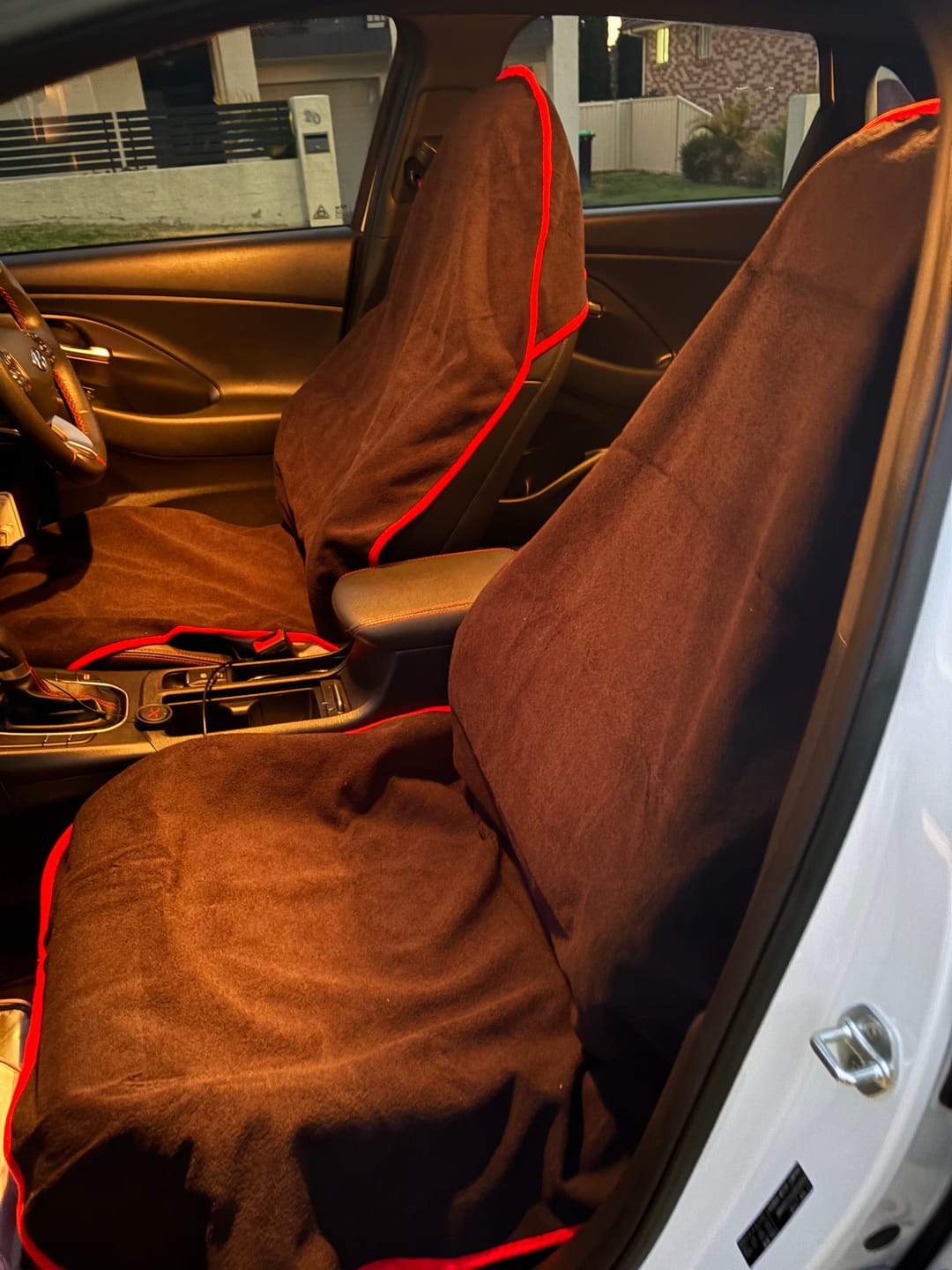 Customer photo review of Personalised Waterproof Car Seat Towel | Towel Society
