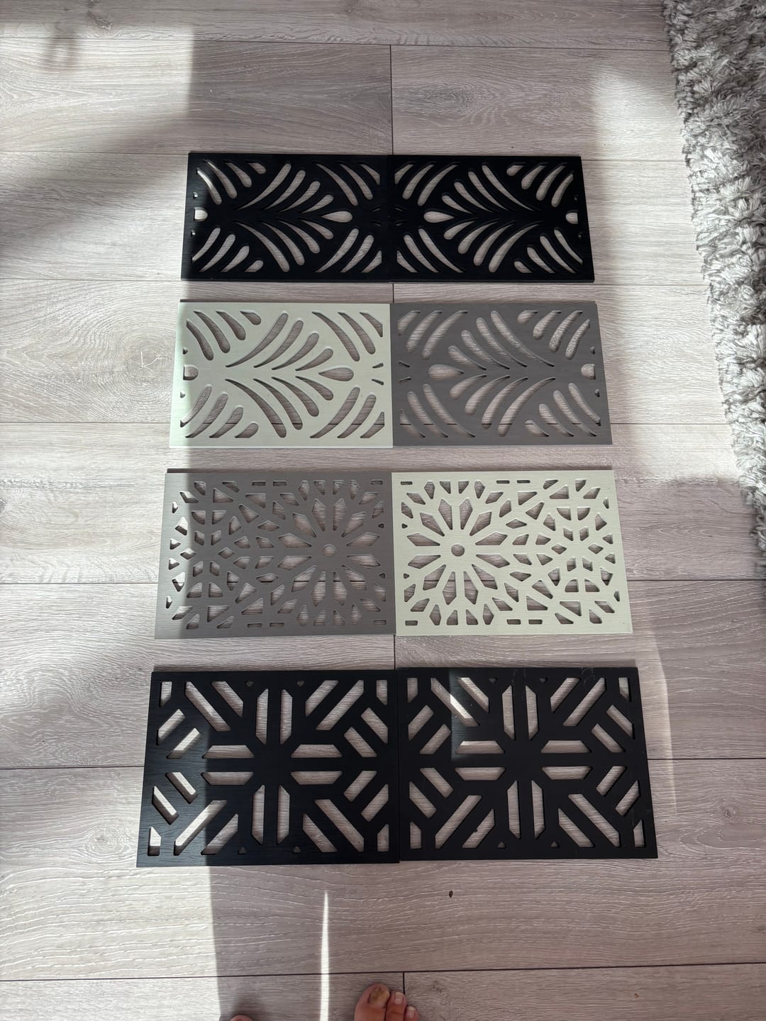 Customer photo review of Black Deco Shell Decorative Garden Screen Sample