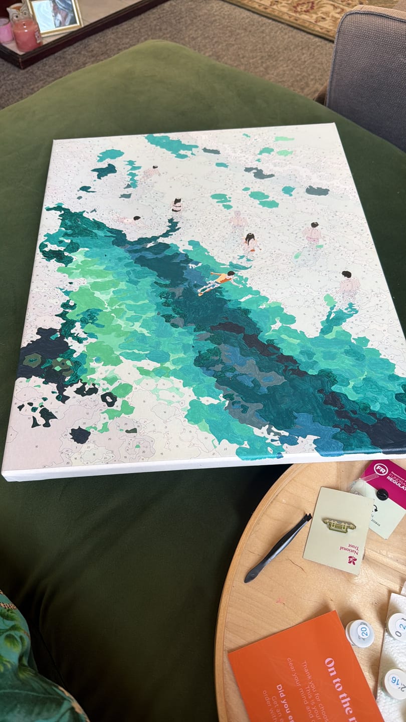 Customer photo review of Clear Waters | Paint by Number