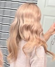 Customer photo review of Virgin Human Hairpieces Blonde Highlights Mono Base Hair Topper For Hair Loss #P18/613