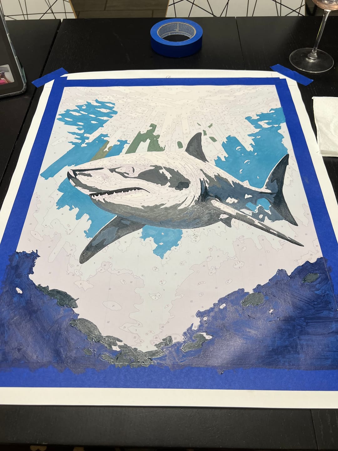 Customer photo review of Ocean Apex | Paint by Number