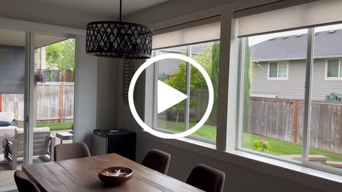 Customer video review of SmartWings Motorized Light Filtering Roller Shades 70% Blackout Safari