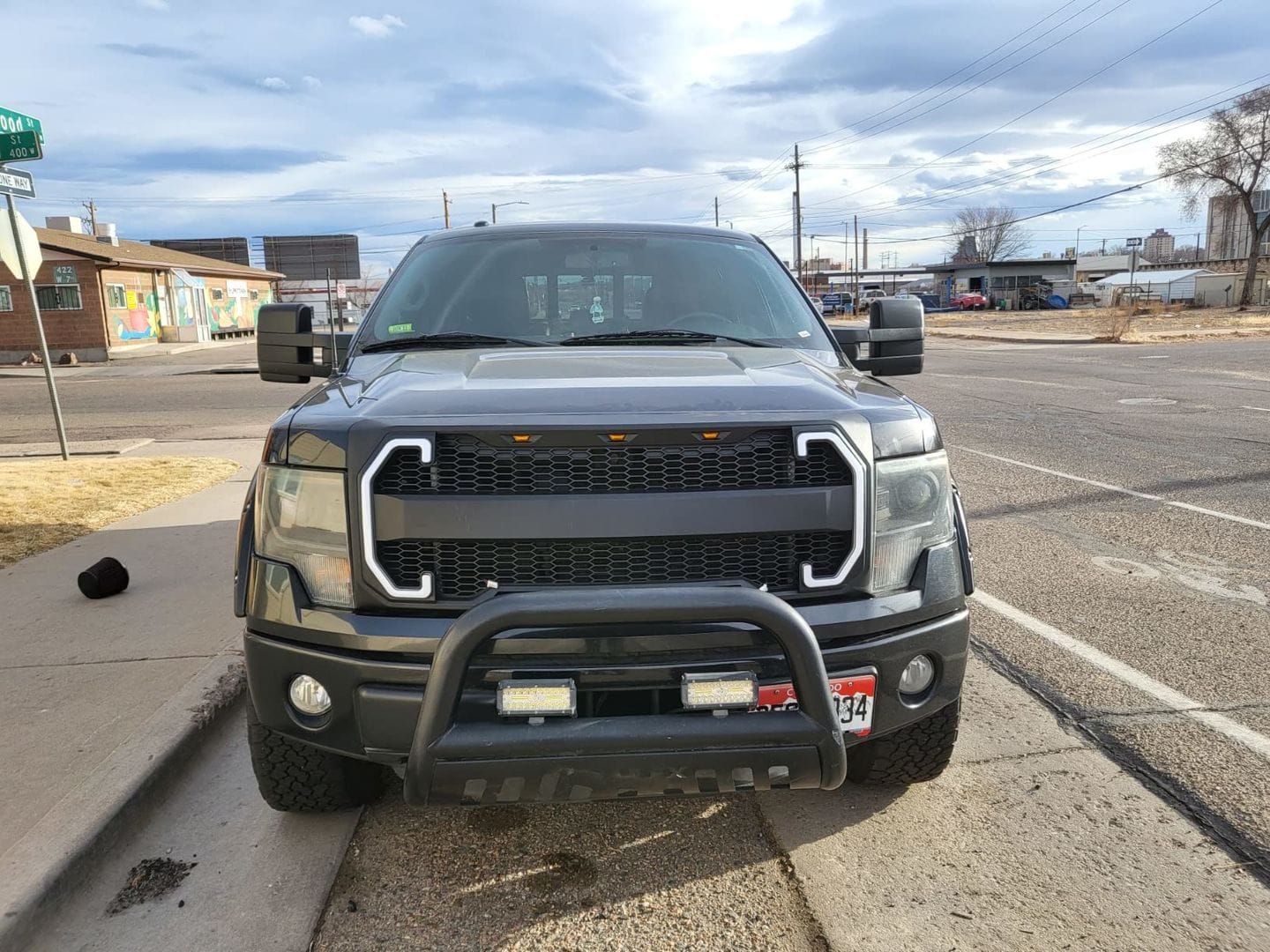 Customer photo review of Raptor Style Mesh Grille W/ DRL & Turn Signal Lights - Matte Black For 2009-2014 Ford F150