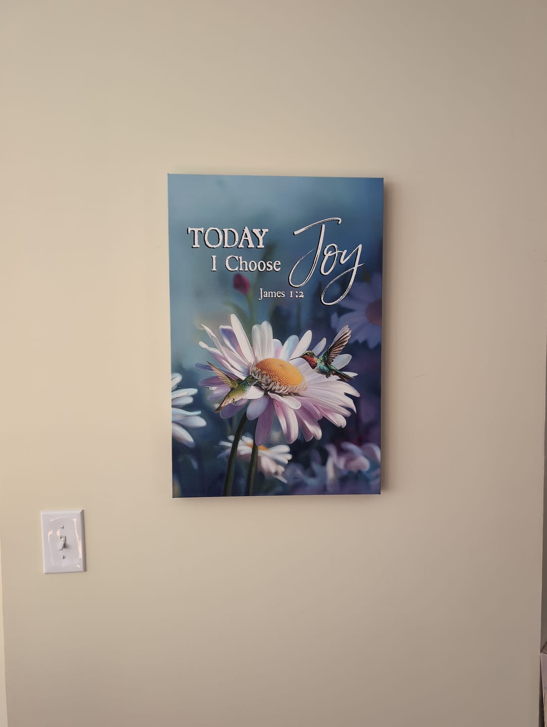 Customer photo review of Butterfly Flower Be Still And Know That I Am God Psalm 46:10 Wall Art Canvas