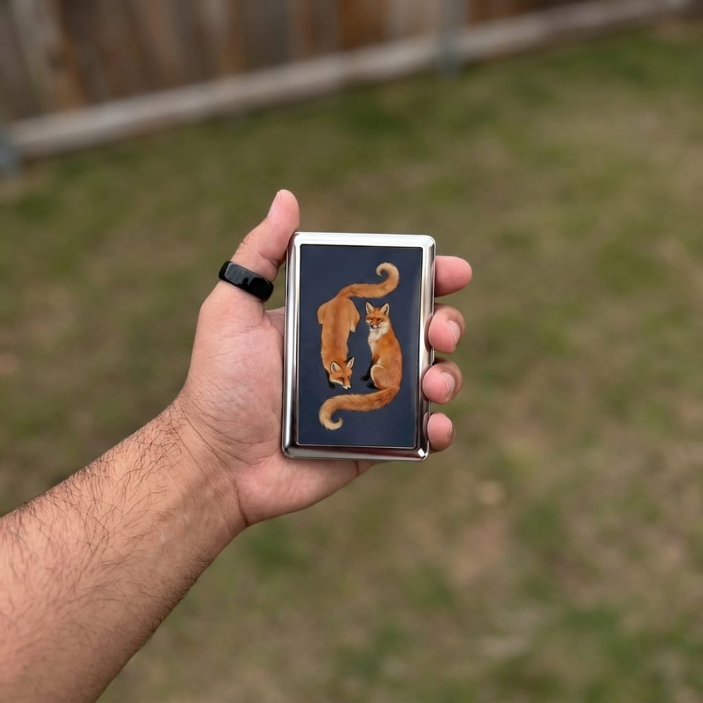 Customer photo review of Patina Tin Cardholder Wallet
