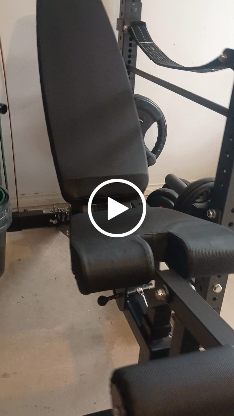 Customer video review of BRIXX Power Bench + Leg Extension and Curl Attachment