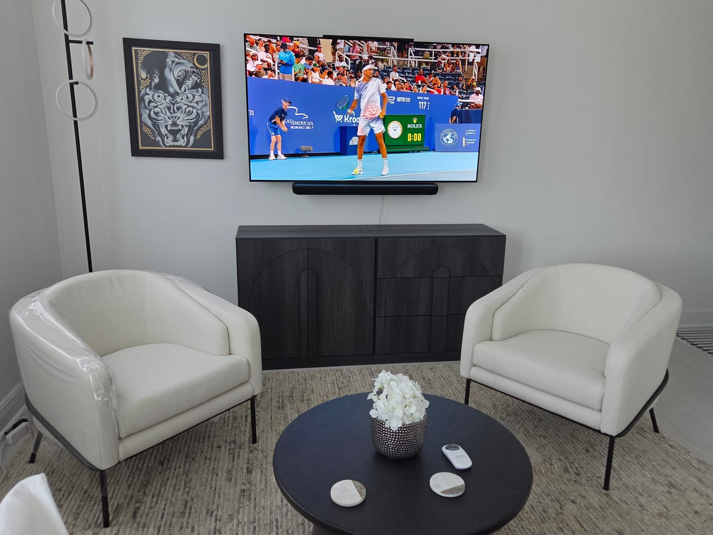 Customer photo review of Bijou Modern Arched-Door Modular Buffet Cabinet Set (2-Piece)