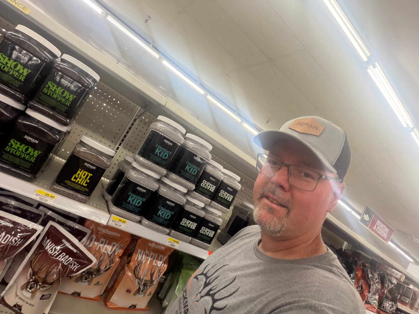 Customer photo review of Domain Heather & Black Patch Hat