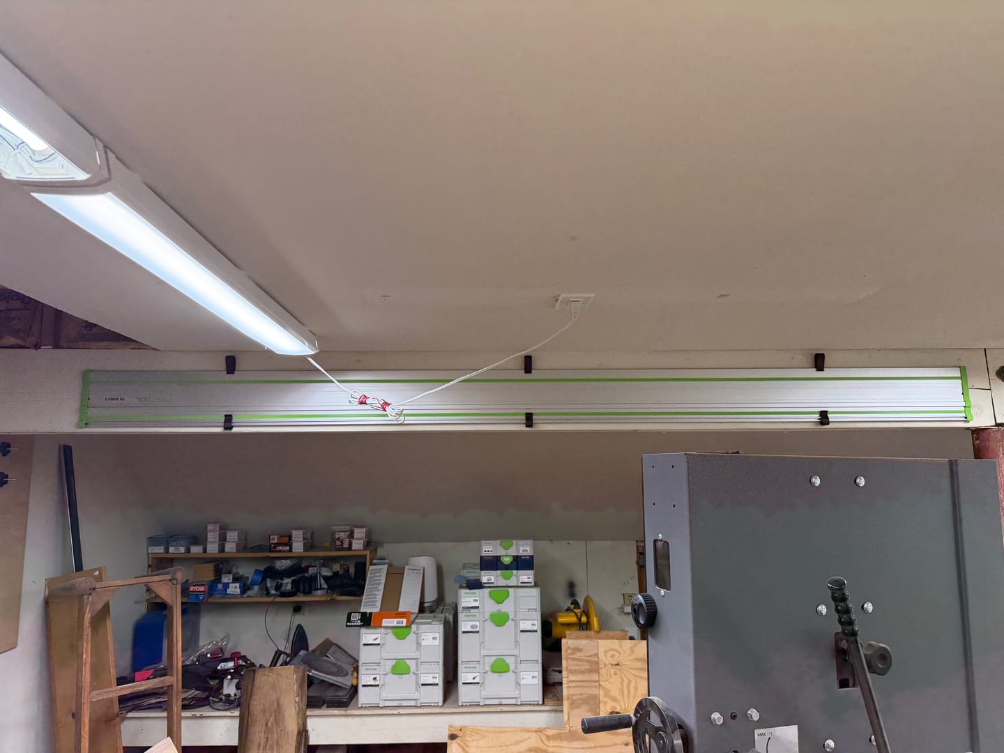 Customer photo review of Garage Door/Wall Mount Brackets for Track Saw Guide Rails