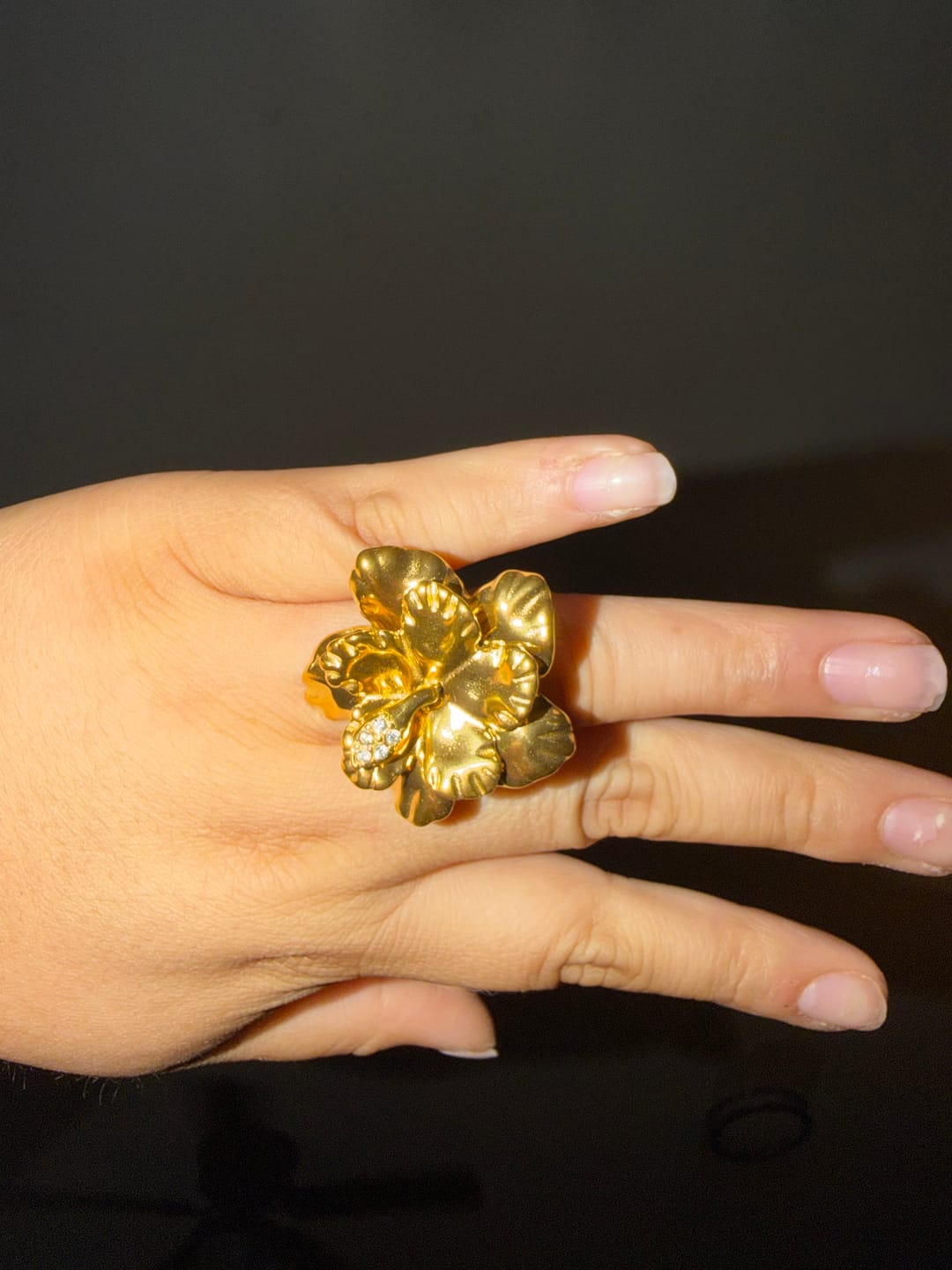Customer photo review of Hibiscus Petal Ring