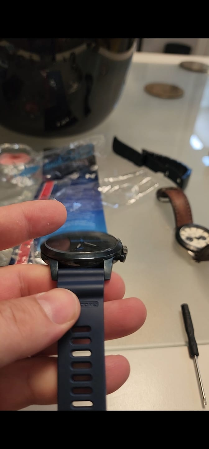Customer photo review of Divecore - American FKM - HP Professional Diving Watch Strap - Navy Blue