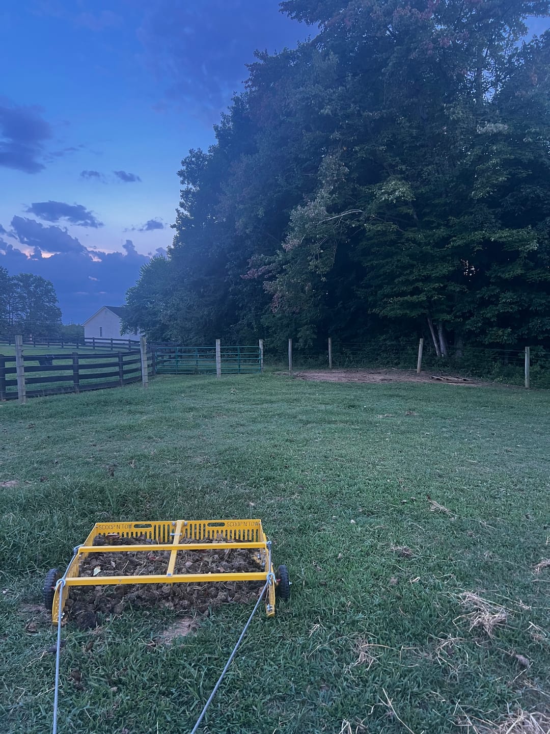 Customer photo review of Scoop'N'Tow Manure Scooper / Paddock Field Cleaner + Trailer
