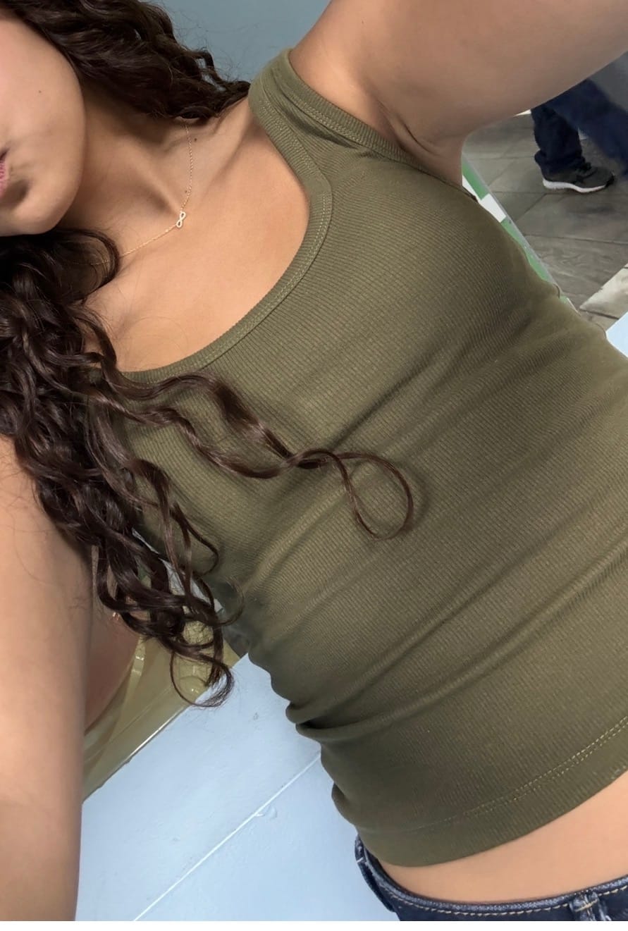 Customer photo review of Tank Top Scoop Ribbed Cotton