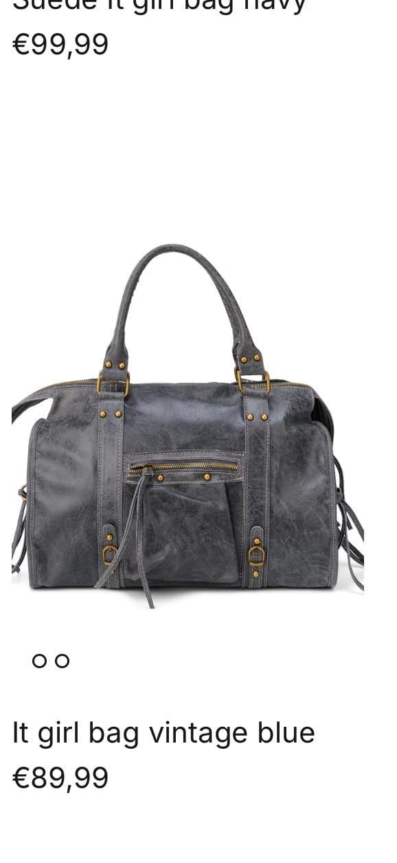 Customer photo review of It girl bag vintage blue