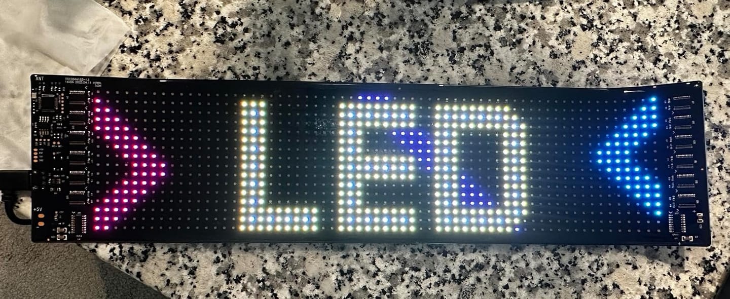 Customer photo review of BOLTHUT™ Flexible LED Matrix Panel — RGB Car Eyes, App & Remote