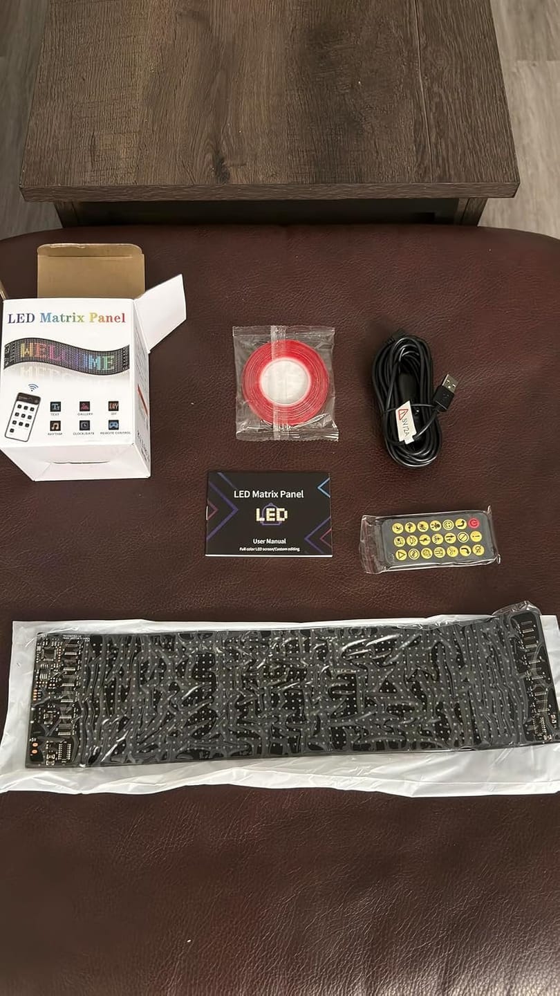 Customer photo review of BOLTHUT™ Flexible LED Matrix Panel — RGB Car Eyes, App & Remote