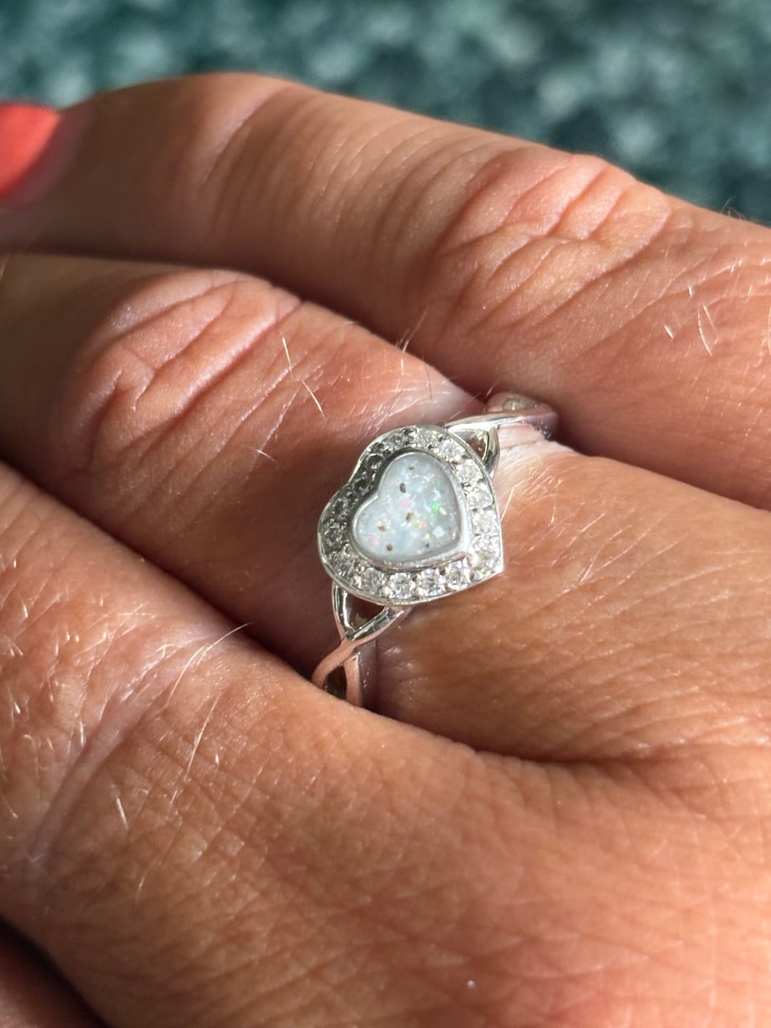 Customer photo review of CZ Infinity Heart Ring