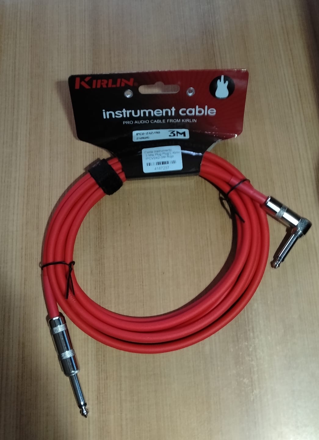 Customer photo review of Cable Instrumento 3 Mts Plug Plug L Kirlin IPCV242-3M Rojo