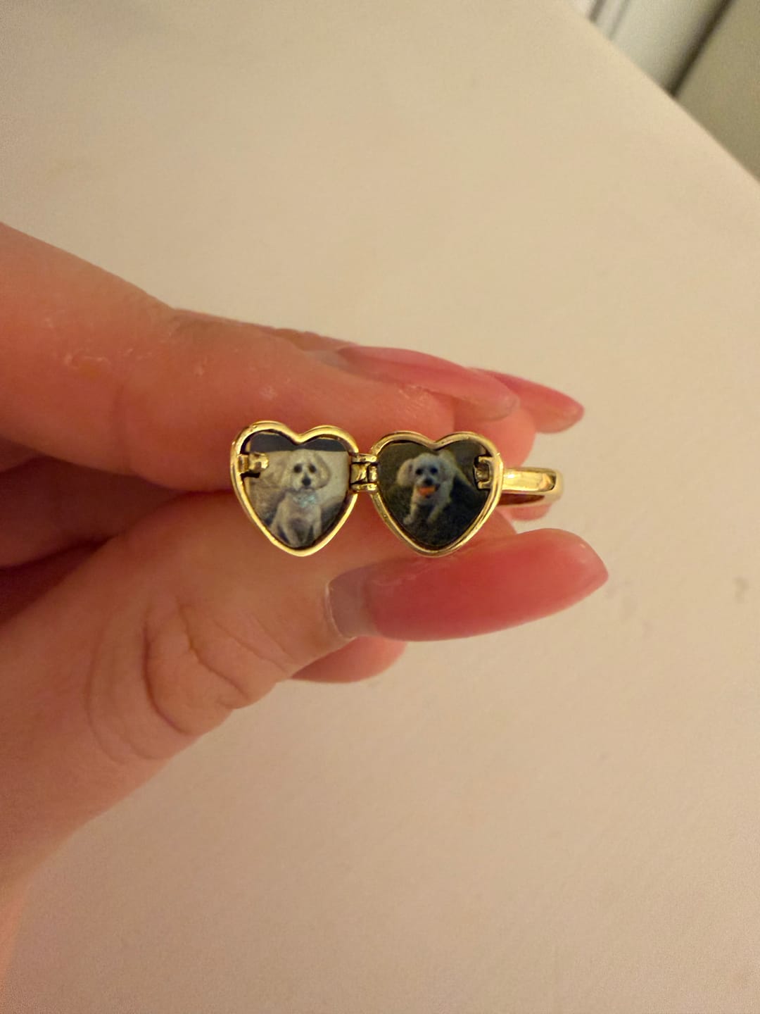 Customer photo review of Heart Locket Ring
