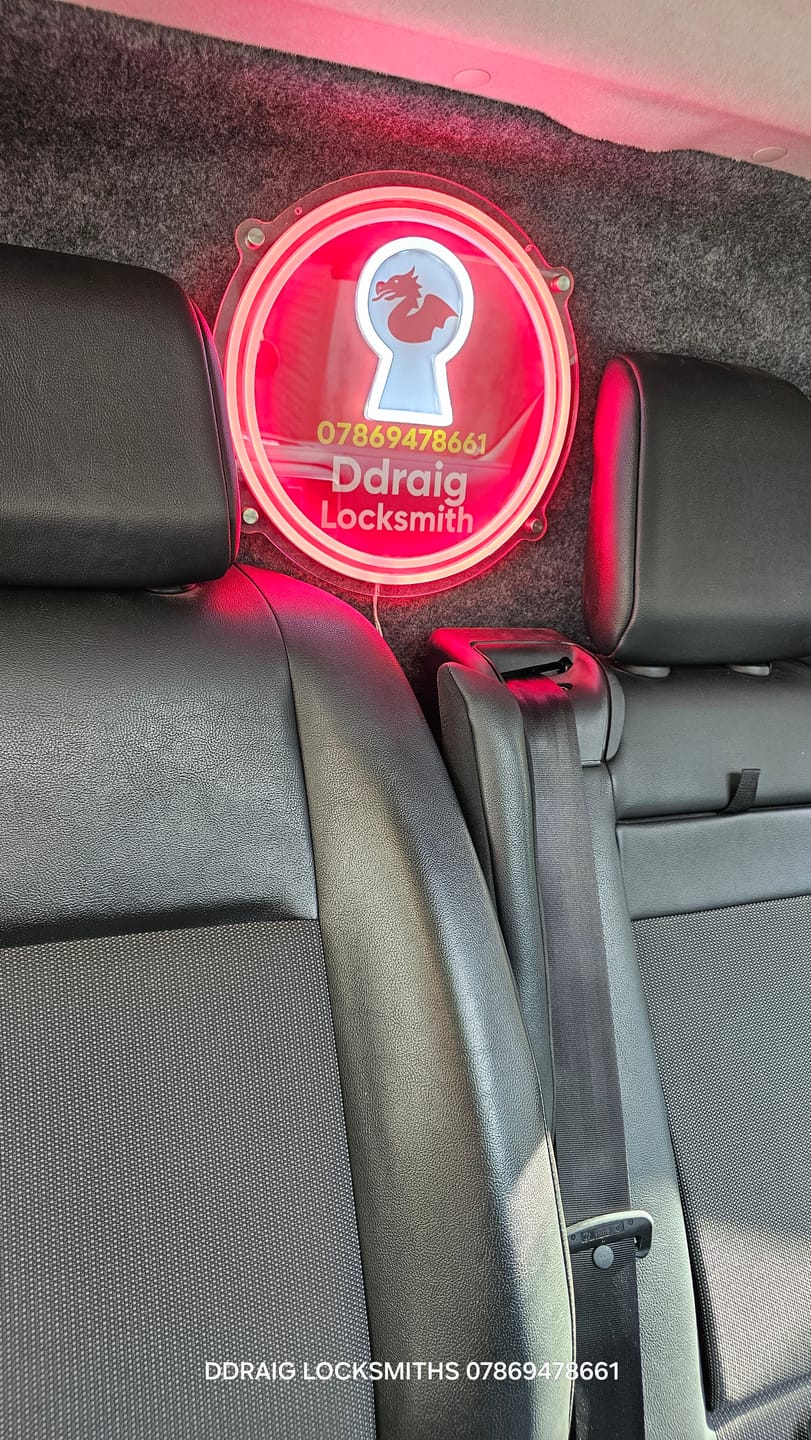 Customer photo review of Ddraig Locksmith | LED Neon Sign