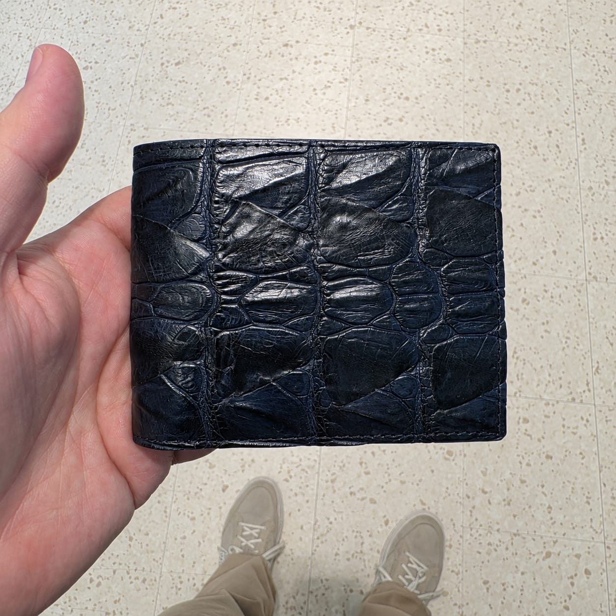Customer photo review of The Monarch Crocodile Bifold Wallet