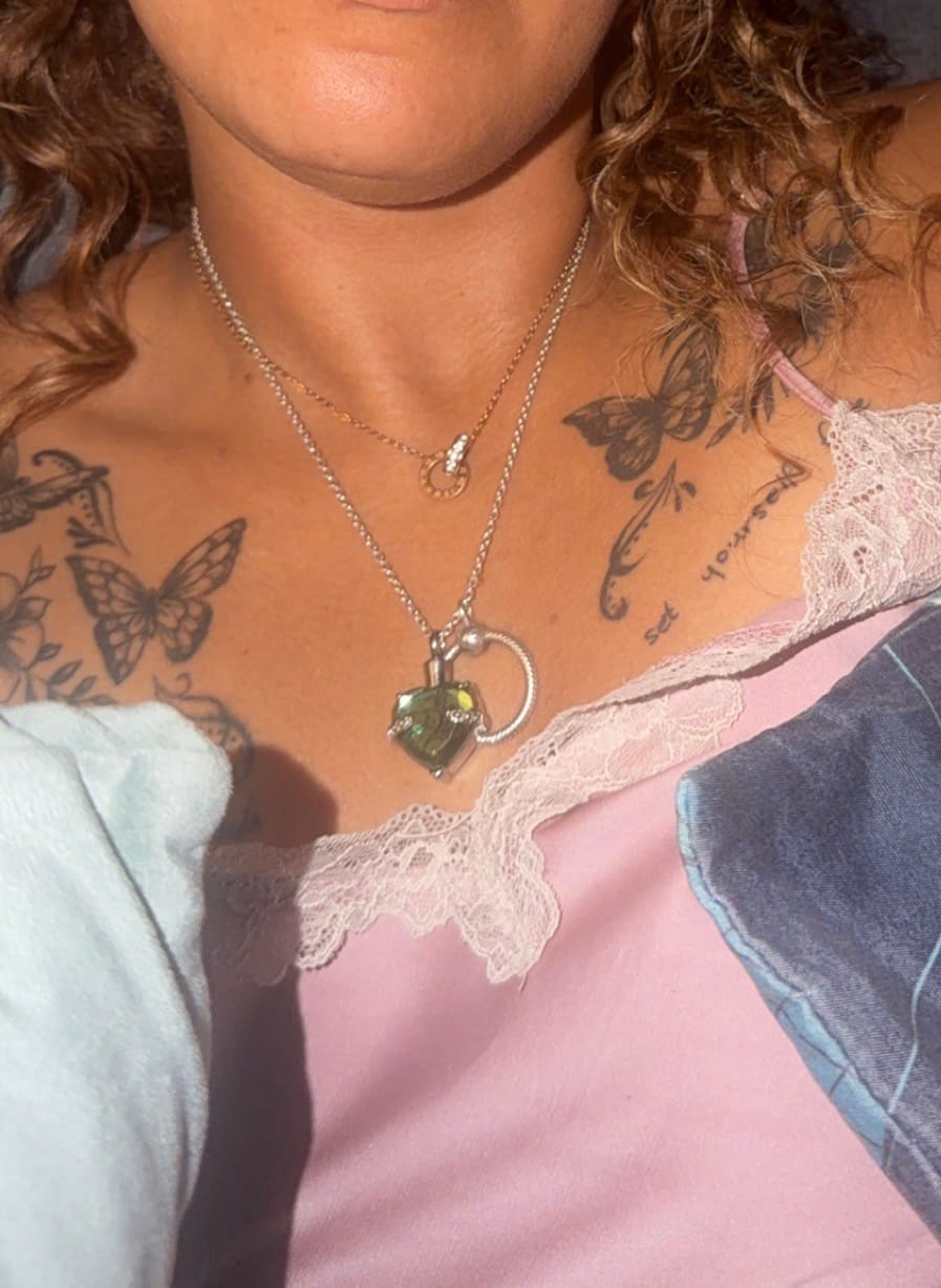 Customer photo review of Rose Gold Infinity Necklace