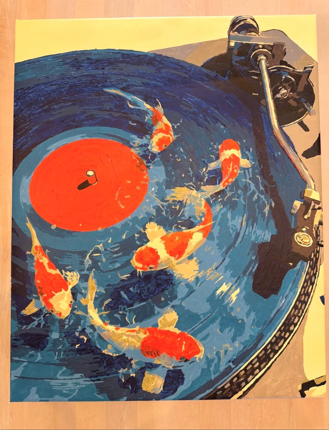 Customer photo review of Koi Records | Paint by Number