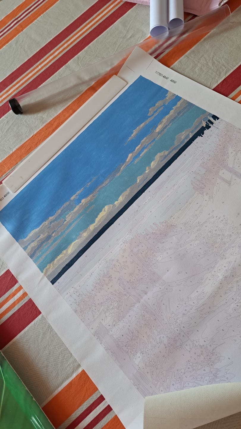 Customer photo review of Beach Path | Paint by Number