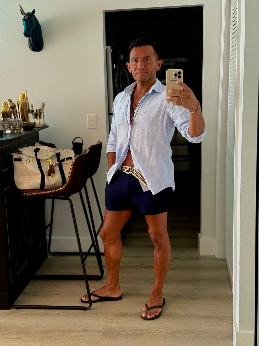 Customer photo review of Ultra-Stretch 3" Chino Shorts - Olive