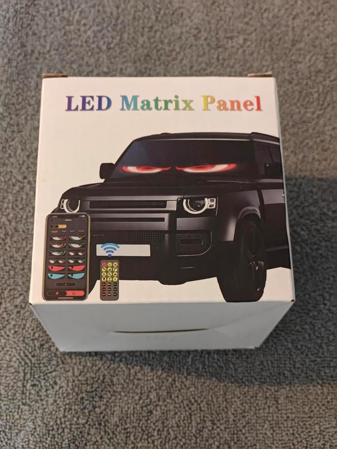Customer photo review of BOLTHUT™ Flexible LED Matrix Panel — RGB Car Eyes, App & Remote