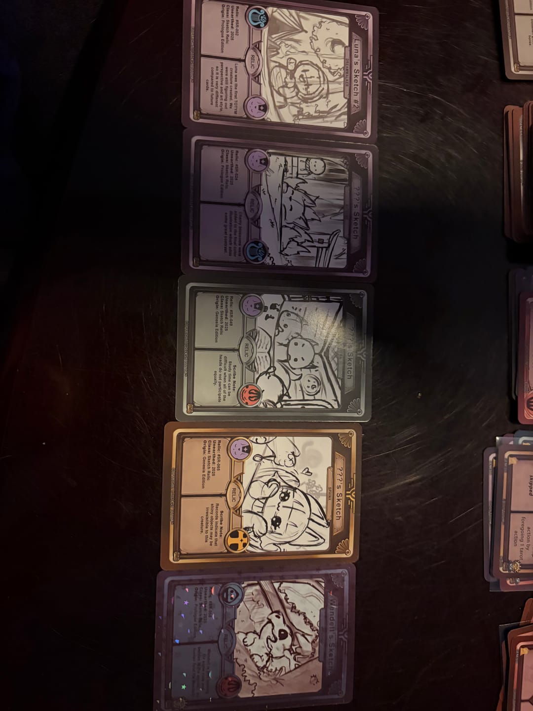 Customer photo review of Sketch Relic: Genesis Edition | Collectible Card Packs