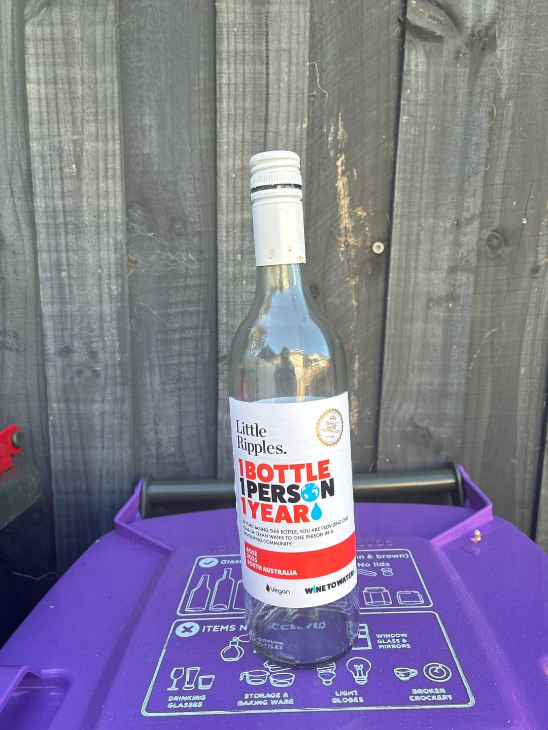 Customer photo review of Zero Sugar Rosé – Vegan Australian Wine | 6 Pack