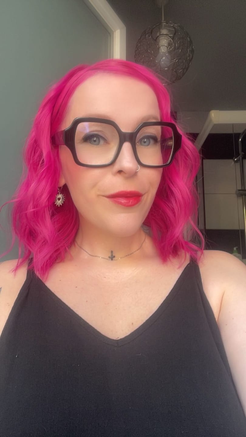 Customer photo review of Mattie Bright Pink - Vegan Semi-Permanent Direct Dye Hair Color Cream 210 ml
