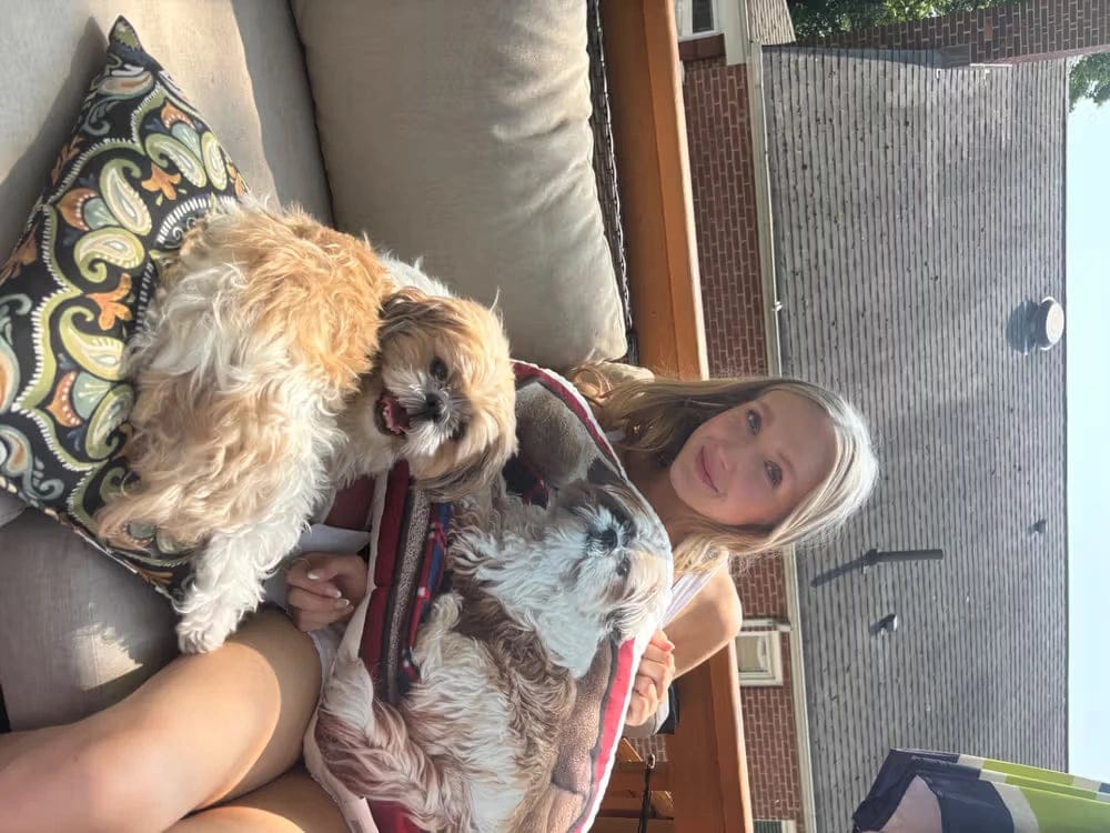 Customer photo review of Custom Photo Pillow for College & Back to School – Personalized Shaped Hug Pillow