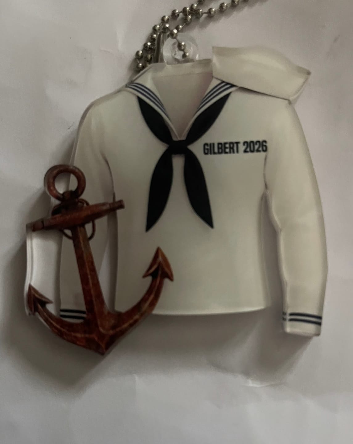 Customer photo review of Sail With Courage & Pride – Personalized Acrylic Car Ornament