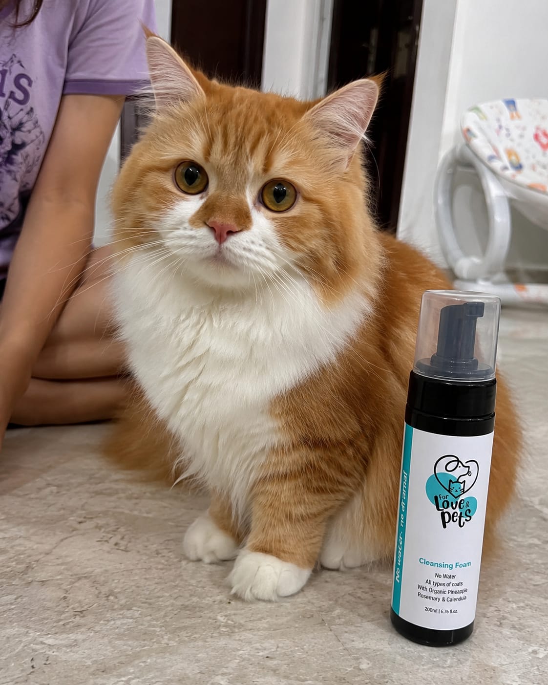 Customer photo review of Αφρός Καθαρισμού Χωρίς Νερό για Σκύλους & Γάτες - Καθαρό Τρίχωμα Χωρίς Μπάνιο