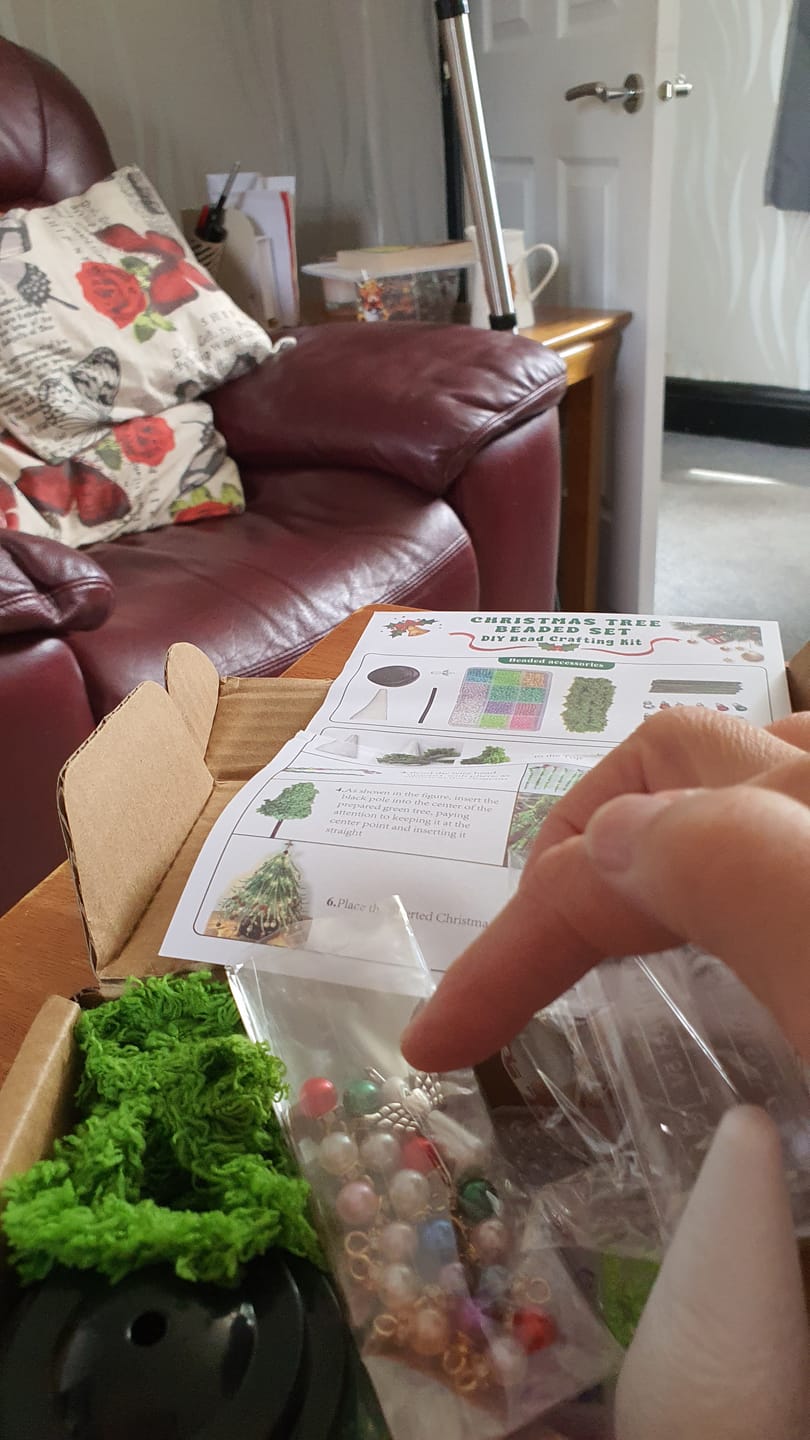 Customer photo review of 🎄✨ DIY Beaded Christmas Tree Kit – 🎅Create Your Own Sparkling Holiday Decoration