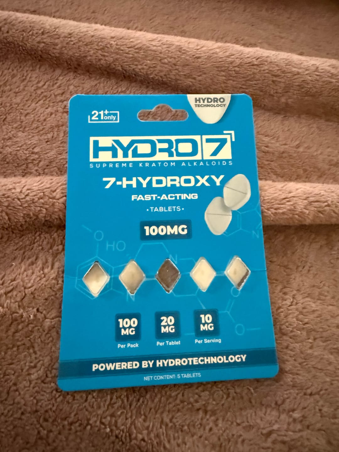 Customer photo review of 7-Hydroxy Tablets - 20MG (5 Count) 100MG