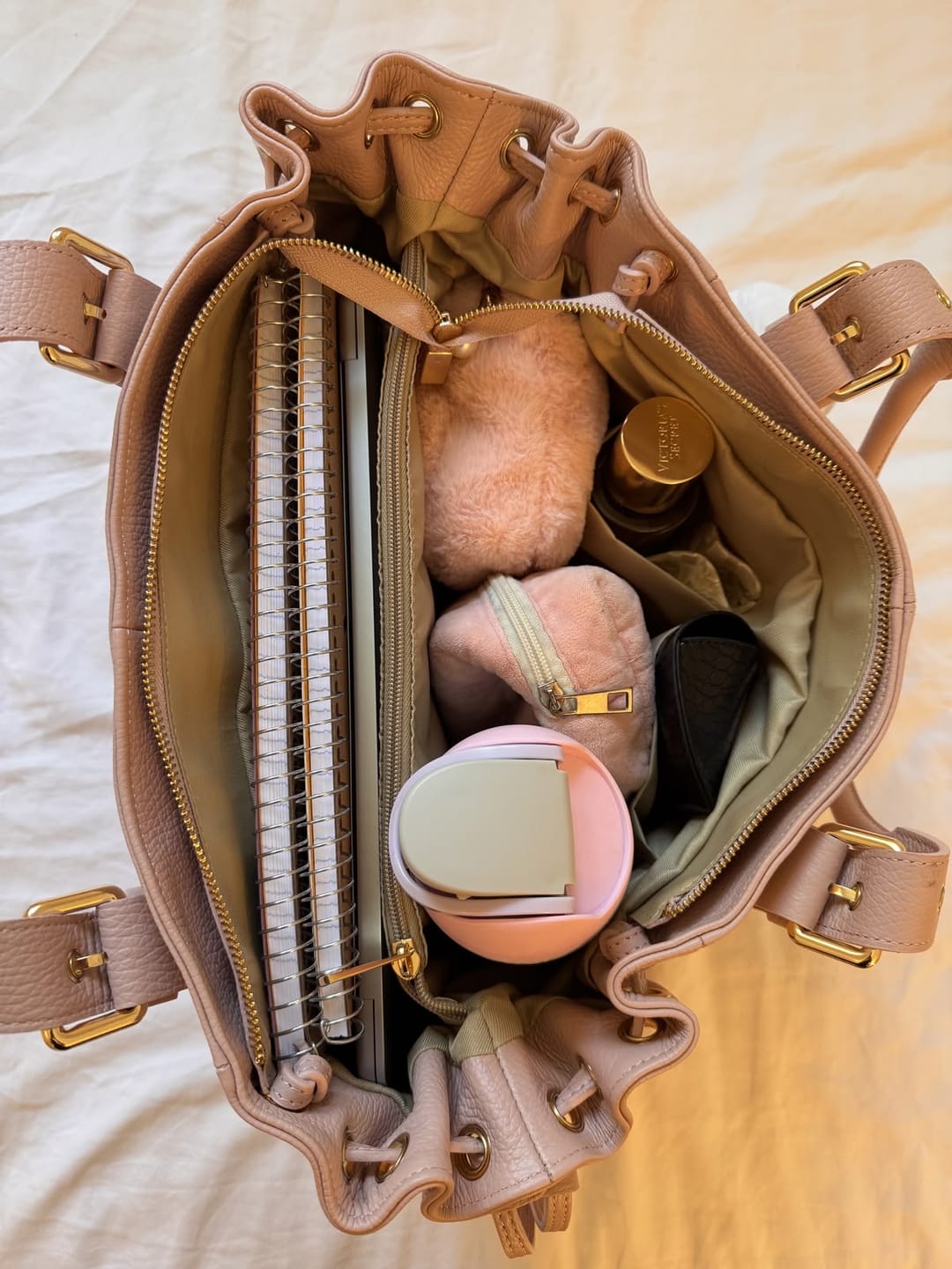 Customer photo review of Muse bag vanilla pink