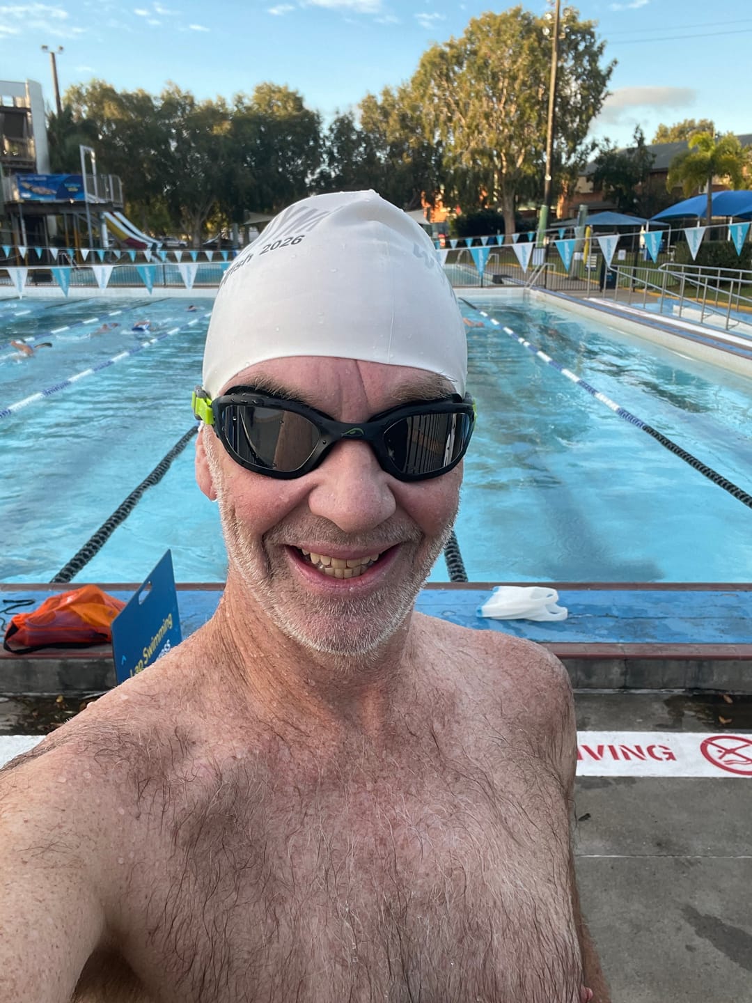 Customer photo review of NanoClear™ Flex Swim Goggles Mirror - (Green)