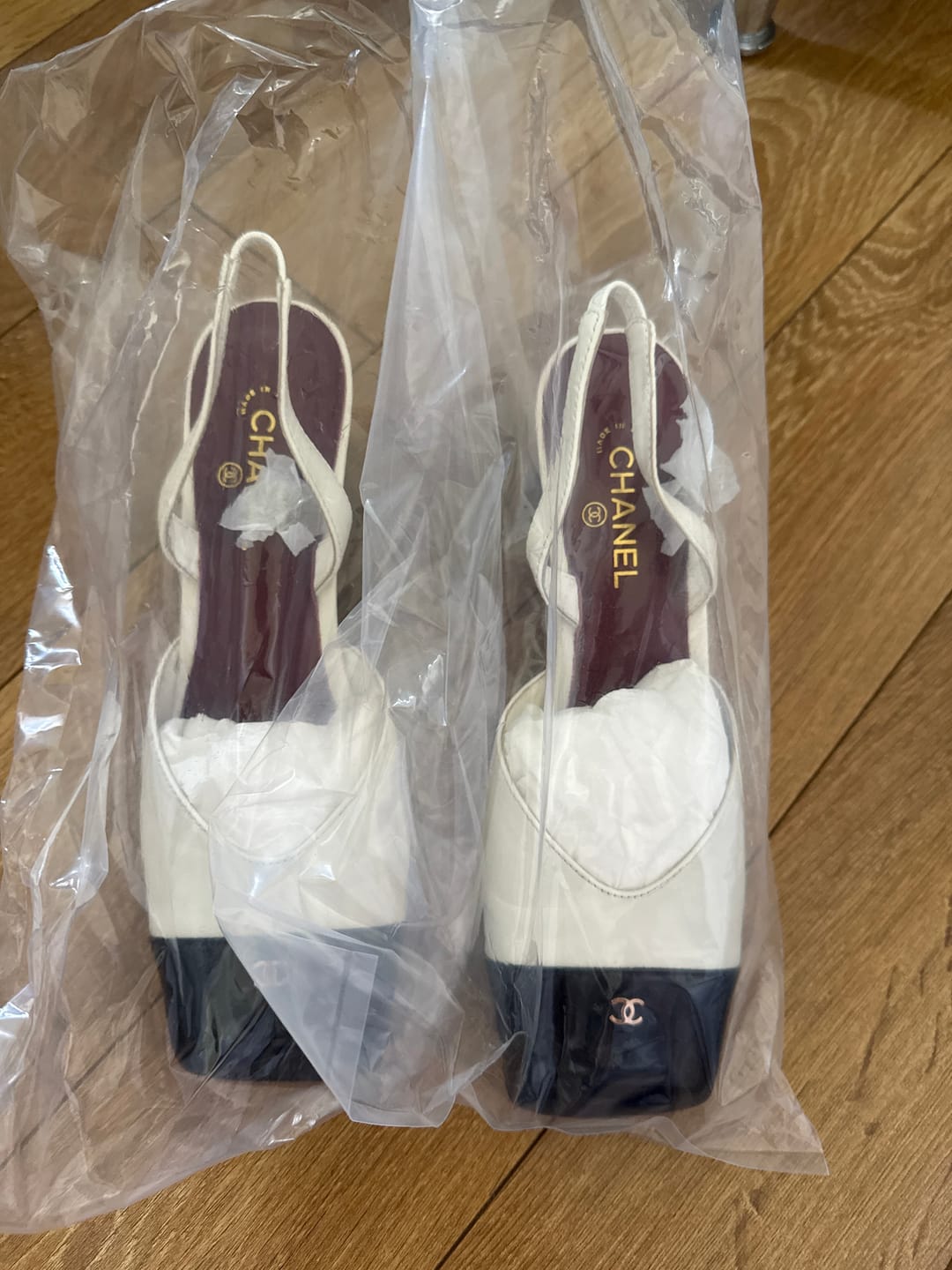 Customer photo review of Chanel 2026 Square Toe Slingback Leather