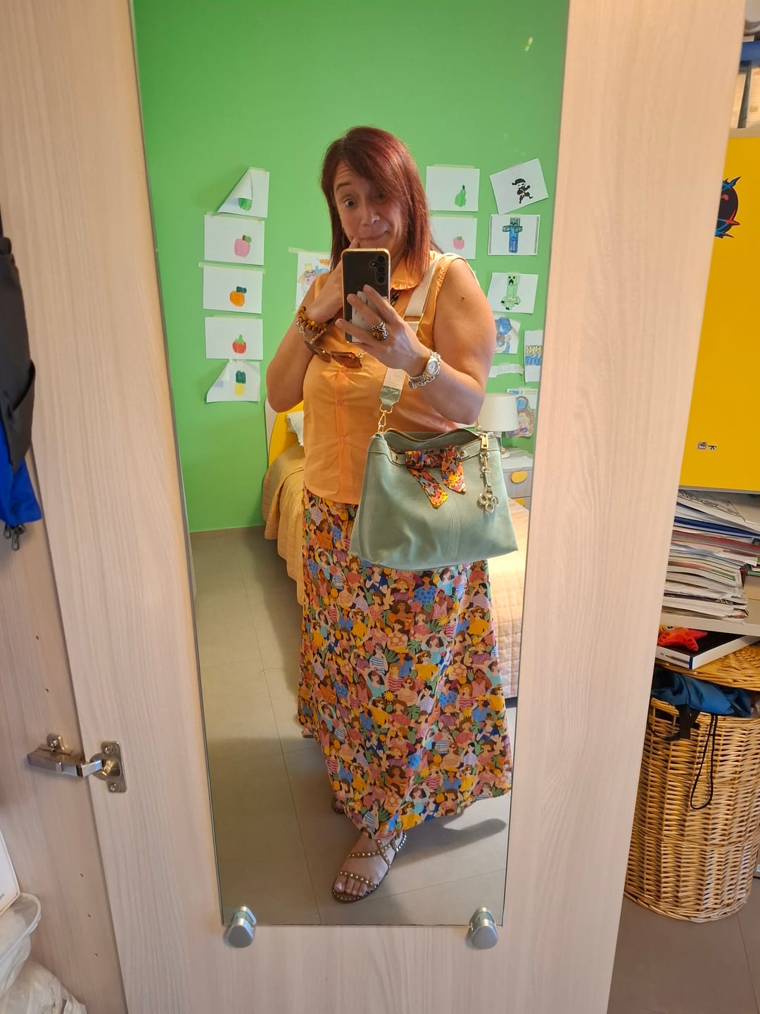 Customer photo review of BORSA SOFY CAMOSCIO SALVIA