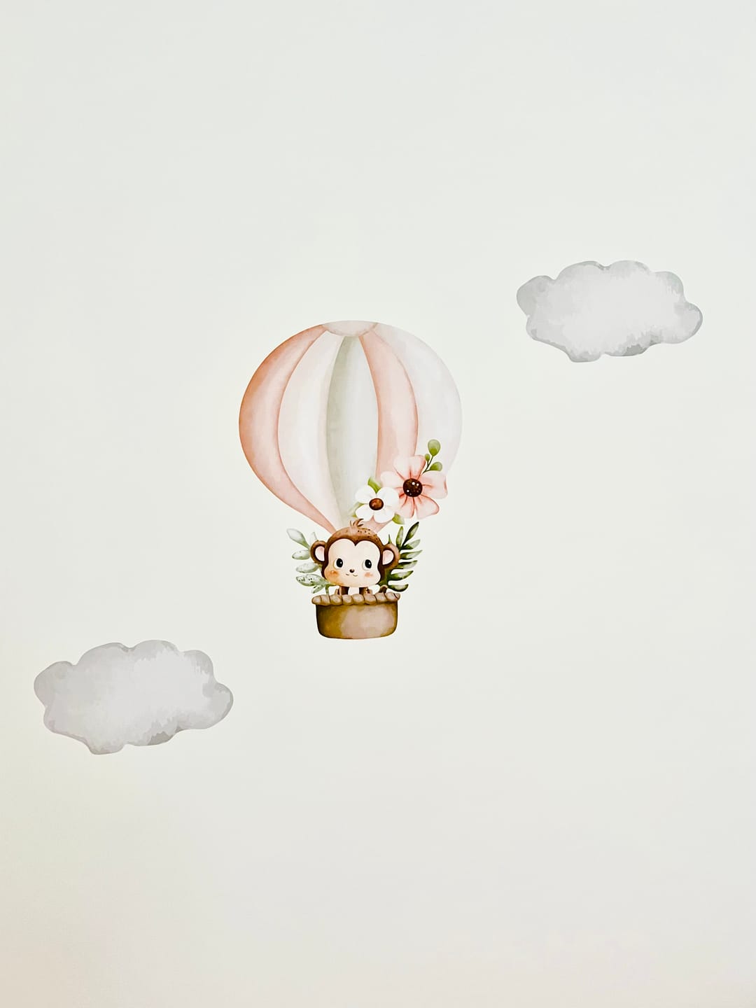 Customer photo review of Colorful Hot Air Balloons with Animals Wall Decals