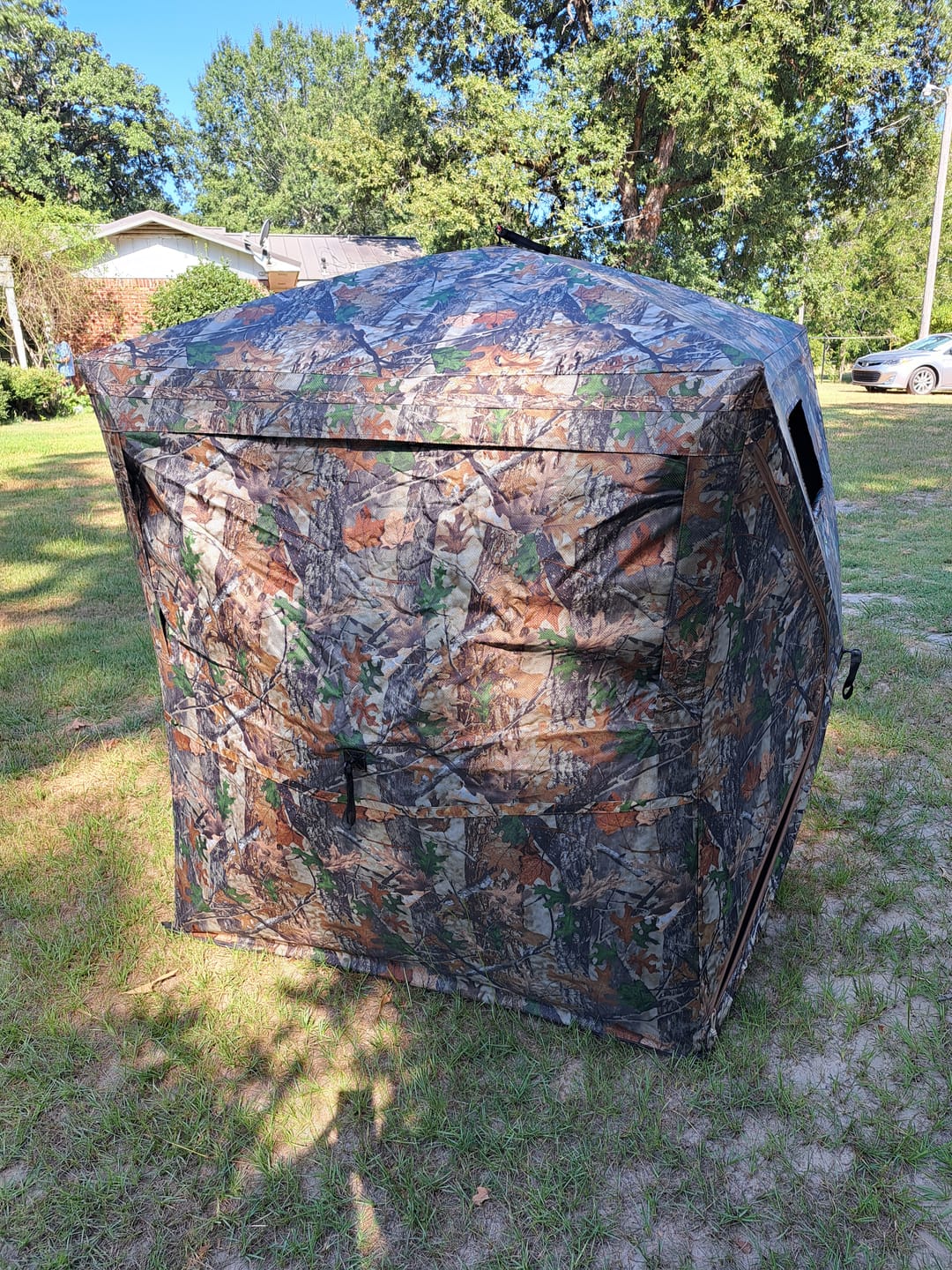 Customer photo review of 270° See Through 1-2 Person Hunting Blind, Pop Up Ground Deer Blind