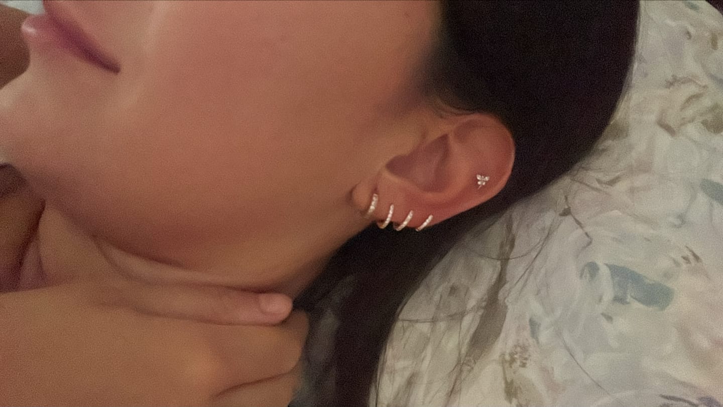 Customer photo review of Pendientes Triple Aros