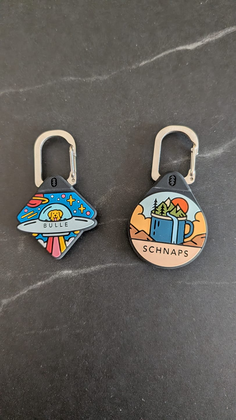 Customer photo review of Astrodash - Silent Dog ID Tag