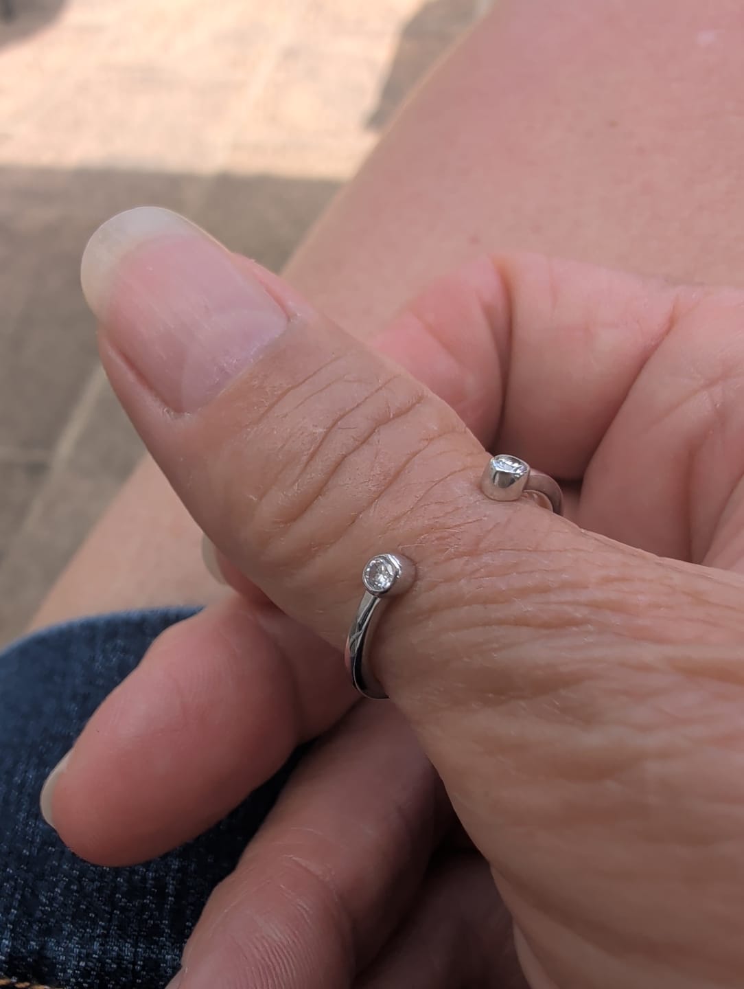 Customer photo review of Versa Lab Grown Diamond Open Band Thumb Ring