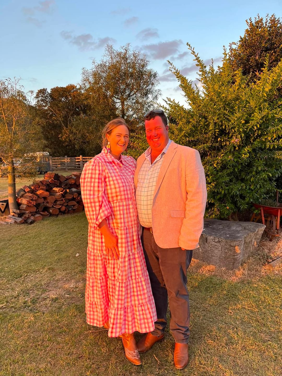 Customer photo review of Alice Dress - Pastel Pink/Orange