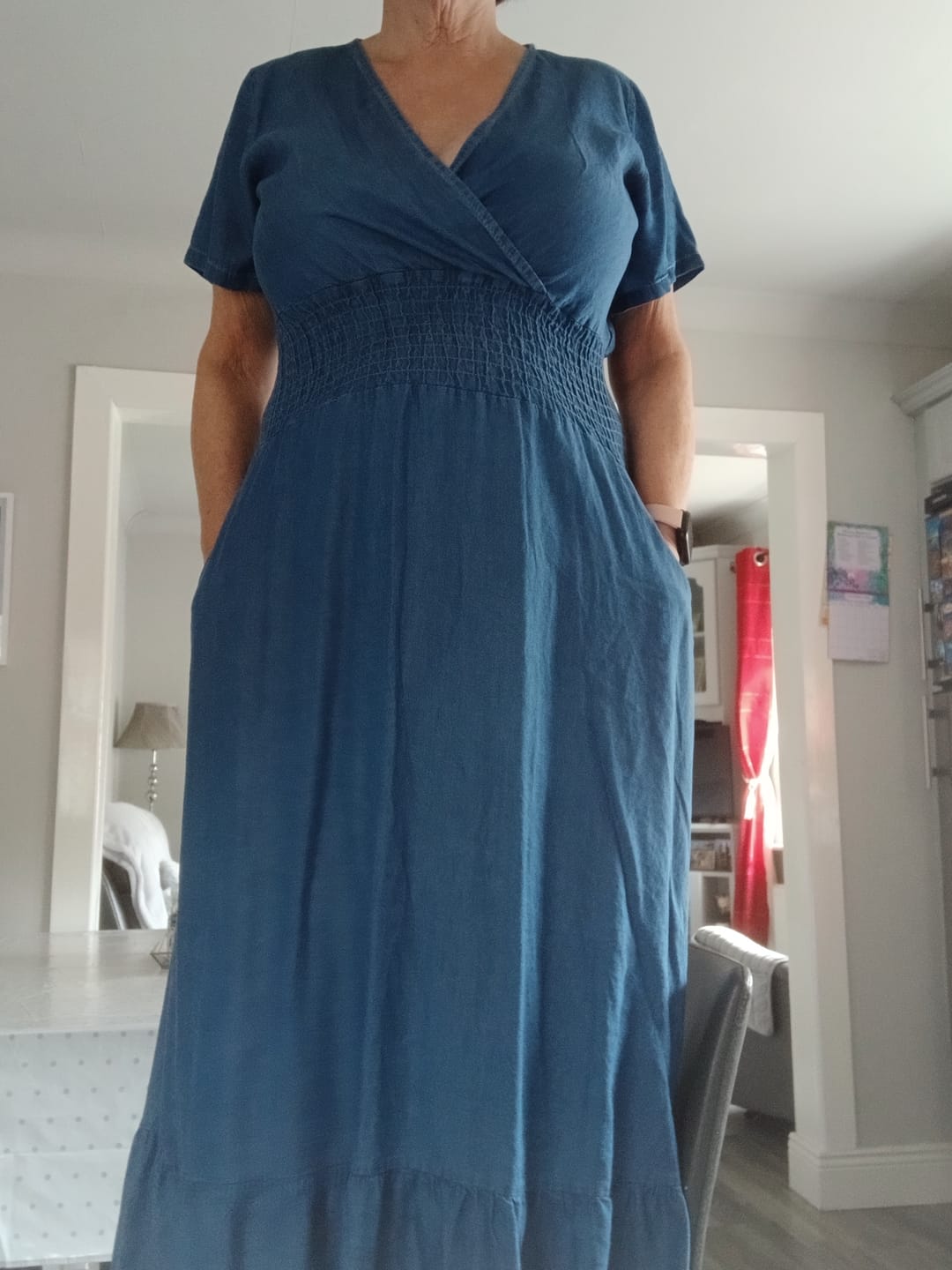 Customer photo review of 🖤 Pre Order 🖤Luna Blue Denim Maxi Dress